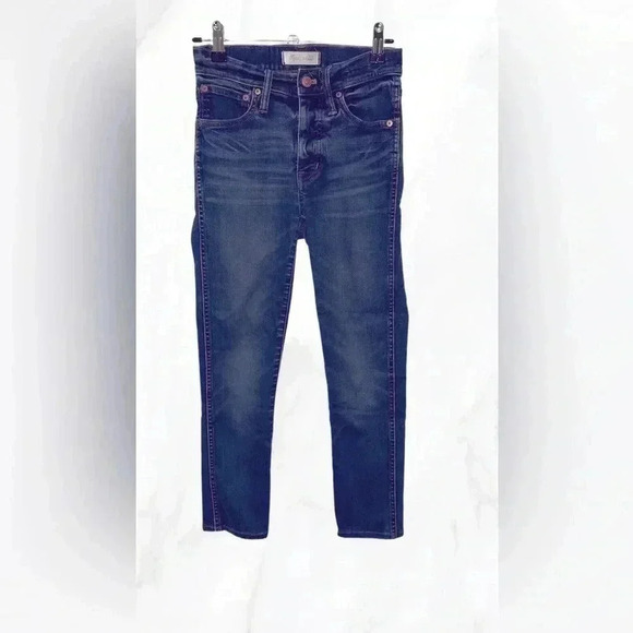 Madewell skinny fit  ankle medium wash skinny denim jean 24 - Picture 2 of 5